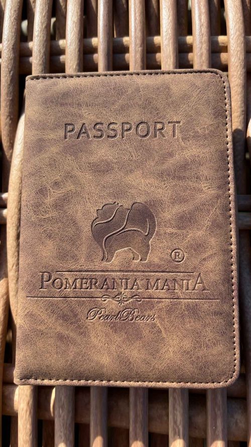 Pomerania-Mania Reisepass-Etui Antique Brown
