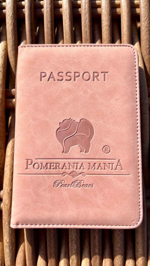 Pomerania-Mania Reisepass-Etui Rosa Antico