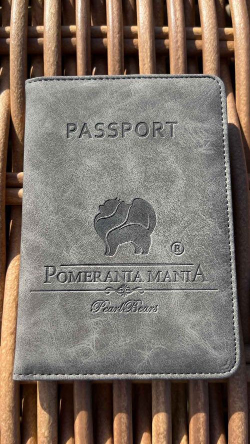 Pomerania-Mania Reisepass-Etui Vintage Grey